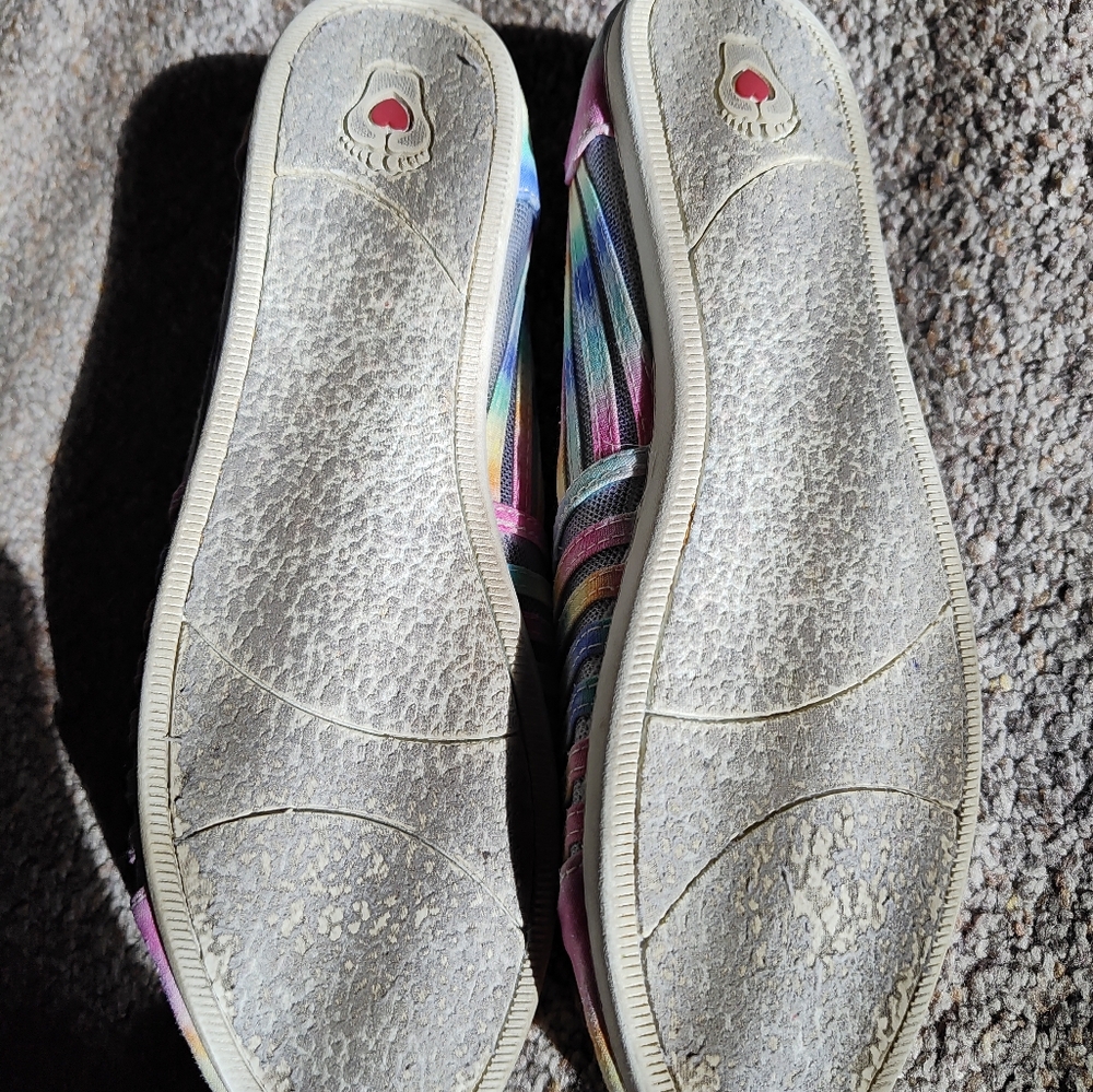 Skechers Women's Bobs Plush Rainbow "Sunset Feels" Flats, Sz 8 - Picture 6 of 6